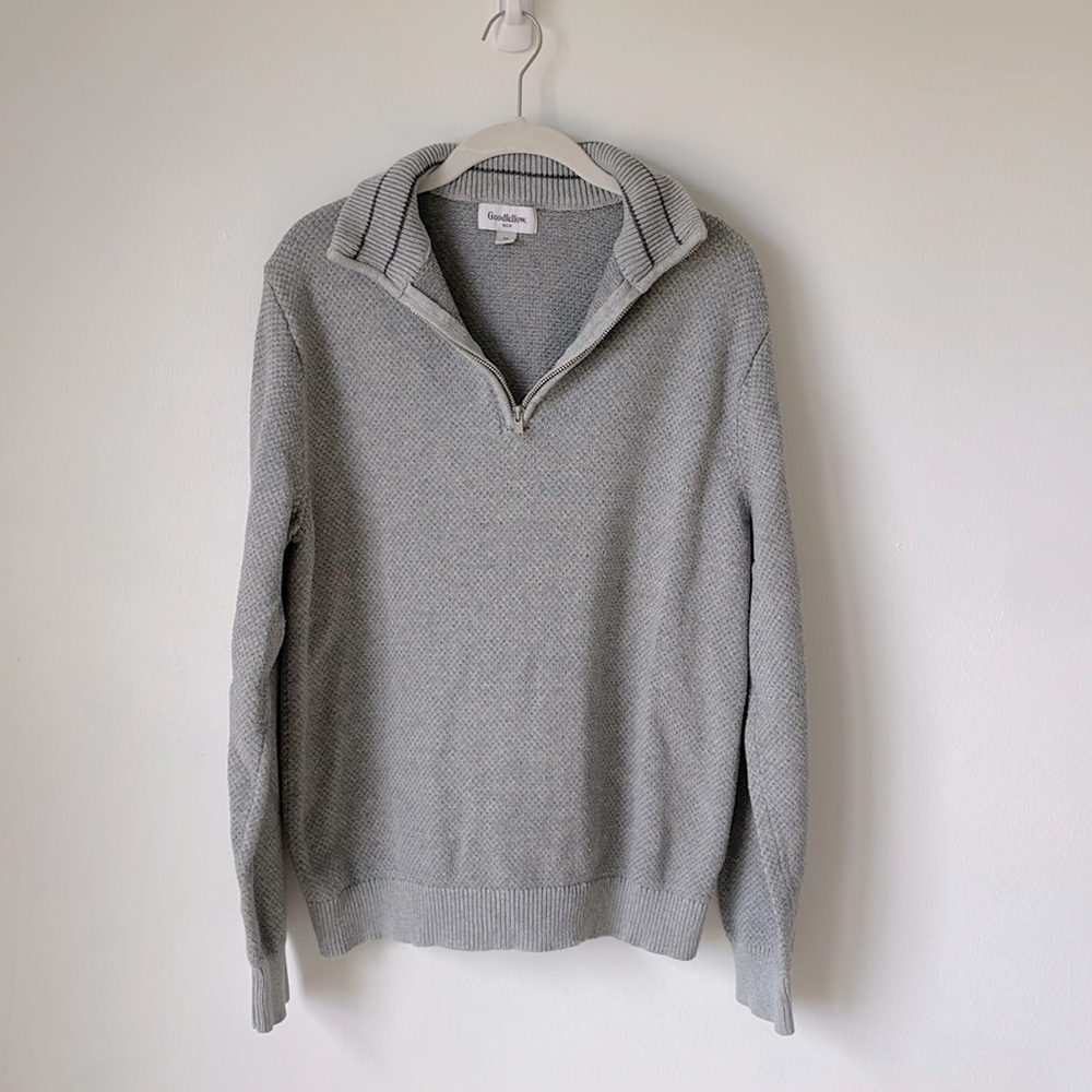 Goodfellow Men’s 1/4 Zip Sweater in Grey - Size: M